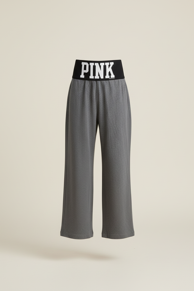 Pantalon Baggy Gris Ample Confortable Décontracté Fille - Molleton - vue 3