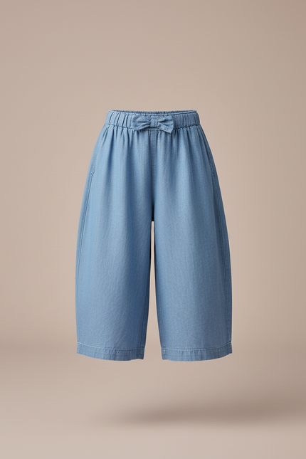 Pantalon Baggy Denim Bleu Ample Confortable Fille - Jean - vue 3