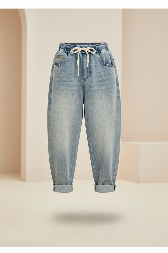 Pantalon Baggy Jean Clair Ample Décontracté Garçon - Bleu - vue 3