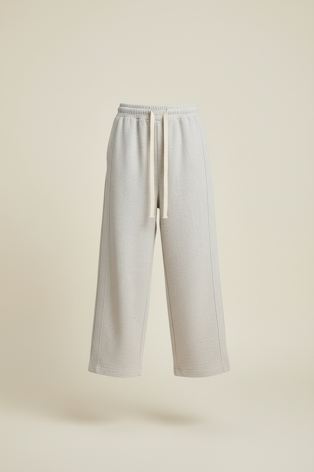 Pantalon Baggy Gris Clair Droit Décontracté Enfant - Molleton - vue 3