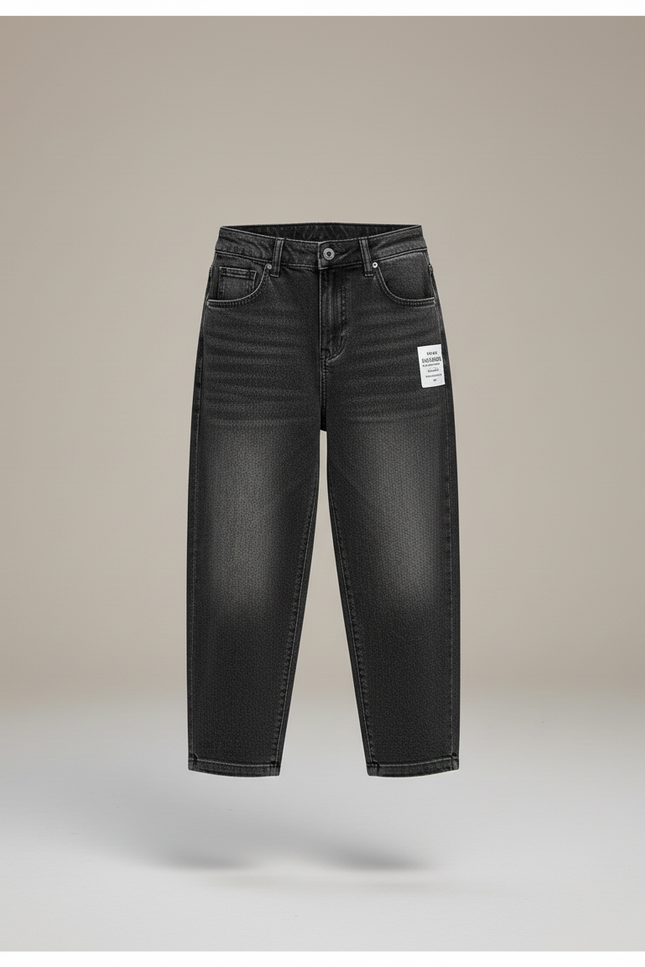 Pantalon Baggy Gris Délavé Ample Décontracté Garçon - Jean - vue 3