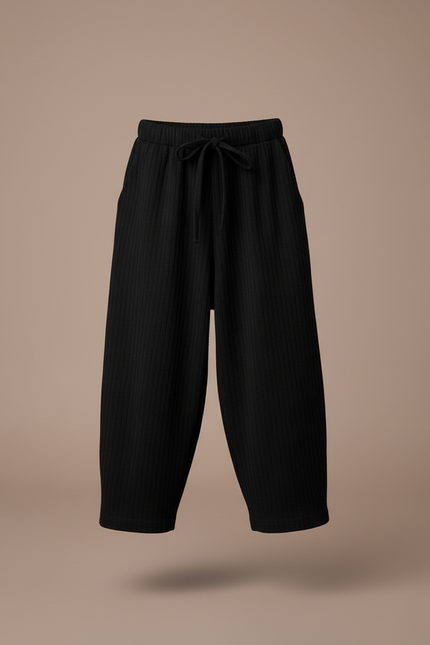 Pantalon Baggy Garçon Noir Parachute - Maille - vue 3