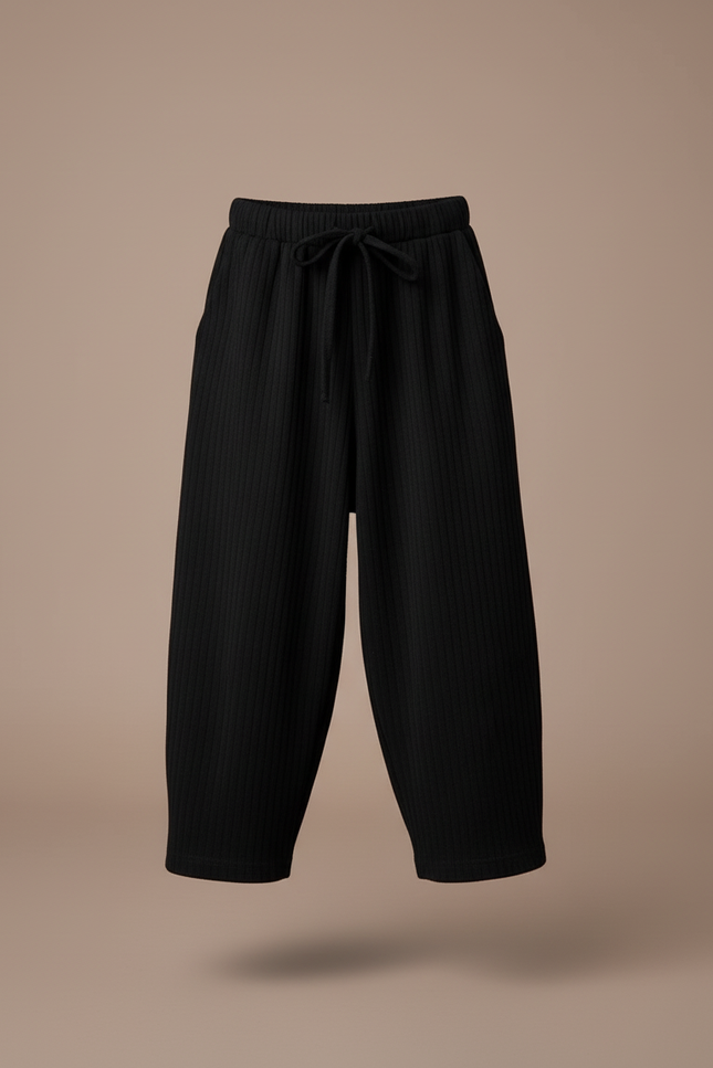 Pantalon Baggy Garçon Noir Parachute - Maille - vue 3