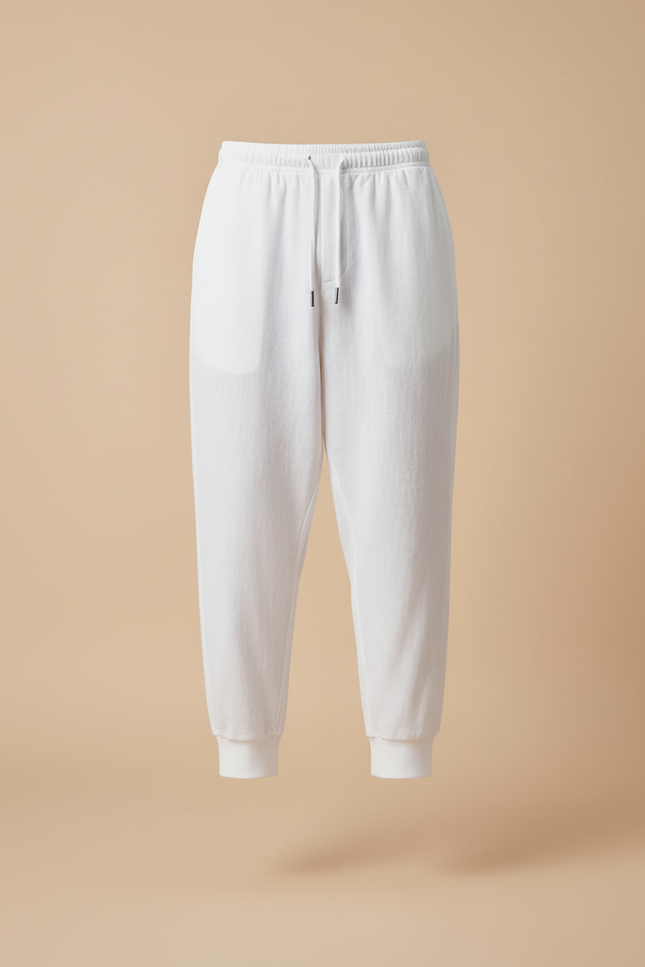 Pantalon Baggy Blanc Lin Ample Décontracté Homme - vue 3