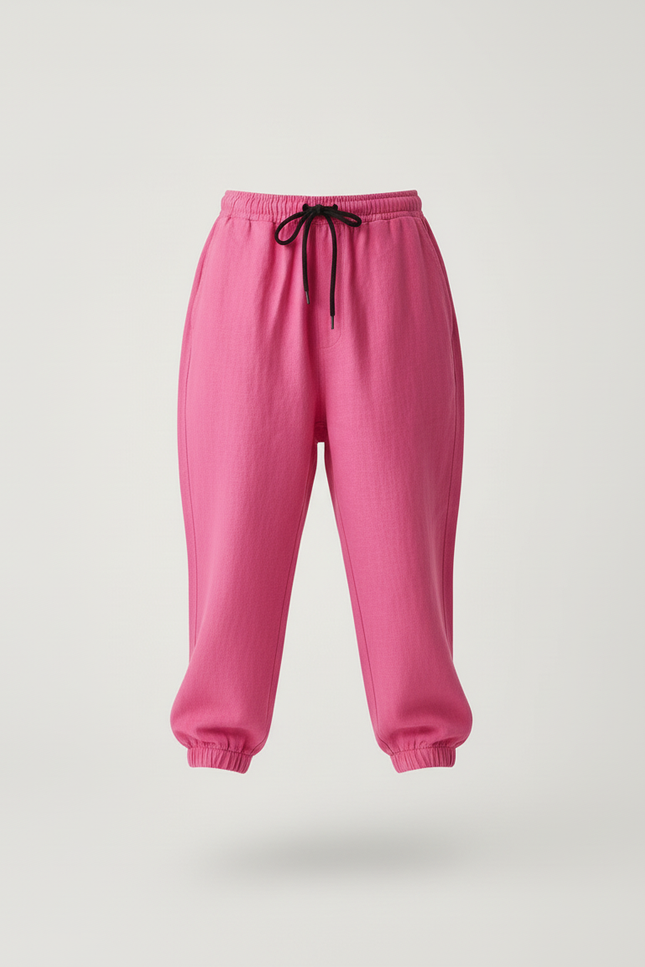 Pantalon Baggy Rose Fuschia Ample Lin Enfant - vue 3