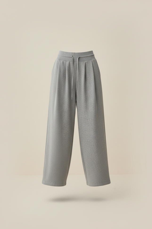 Pantalon Baggy Gris Ample Fluide Décontracté Femme - Molleton - vue 3