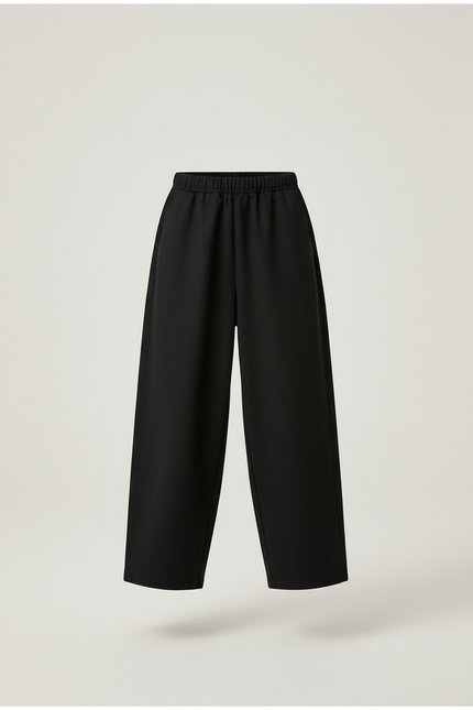 Pantalon Baggy Noir Ample Coton Élastique Garçon Sport - Molleton - vue 3