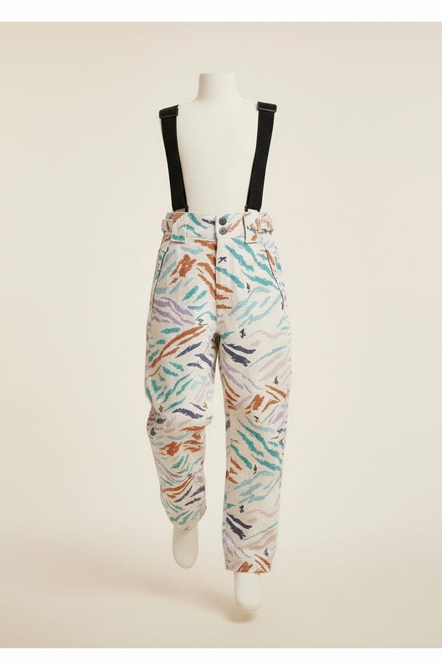 Pantalon Baggy Imprimé Abstrait Coloré Bretelles Enfant - Coton - vue 3