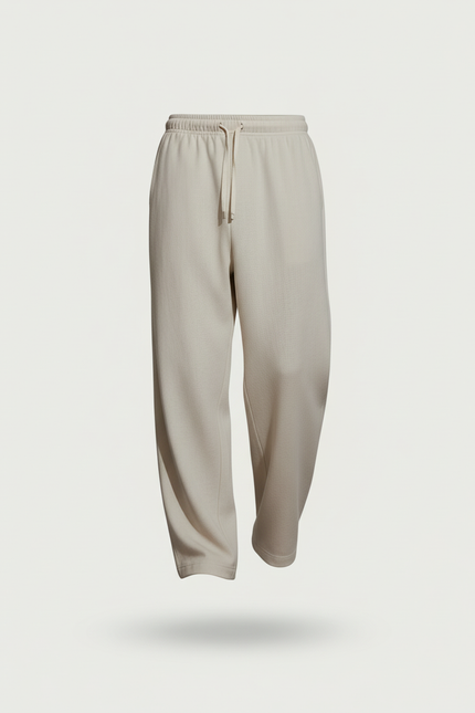 Pantalon Baggy Beige Ample Cordon Décontracté Homme - Molleton - vue 3