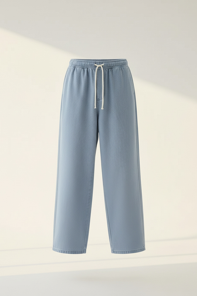 Pantalon Coupe Baggy - Bleu Jean - vue 3
