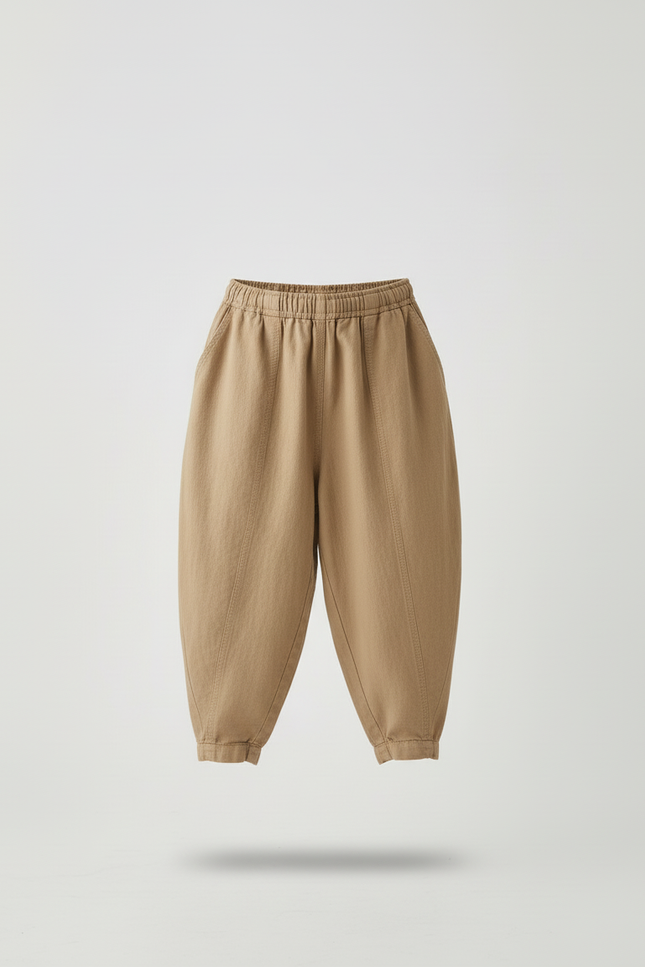 Pantalon Baggy Kaki Ample Coton Enfant Casual - vue 3