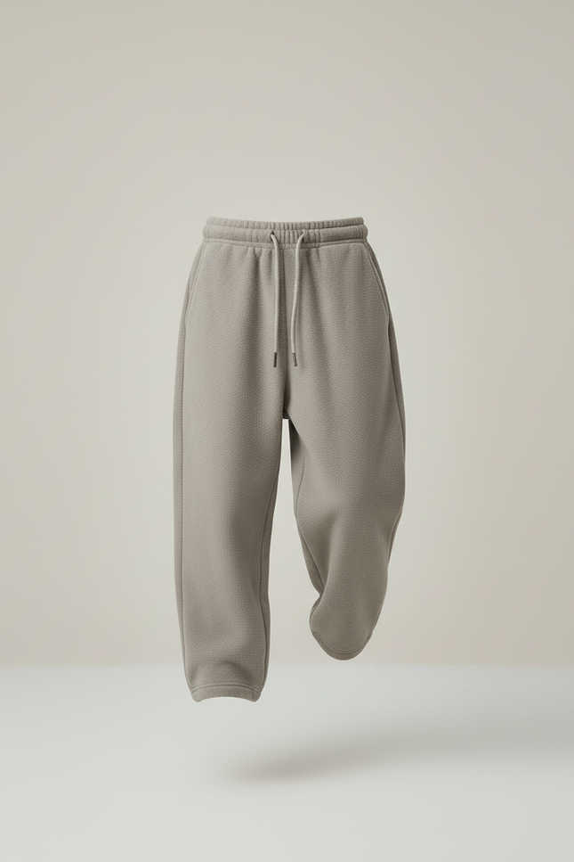 Pantalon Baggy Gris Molletonné Ample Cordon Enfant - vue 3