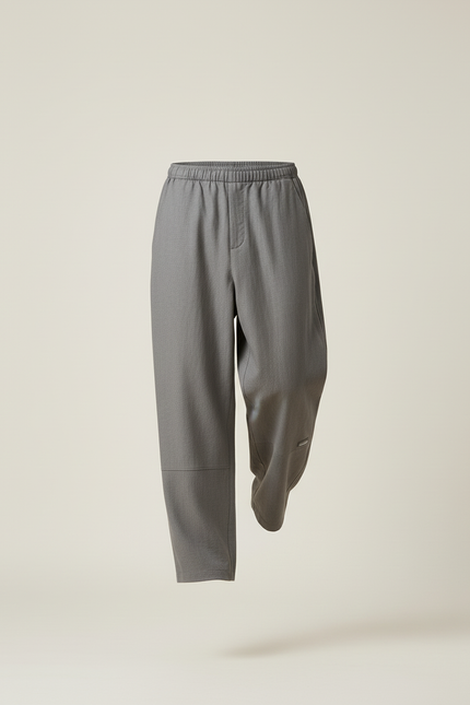Pantalon Baggy Gris Droit Ample Décontracté Homme - Gabardine - vue 3