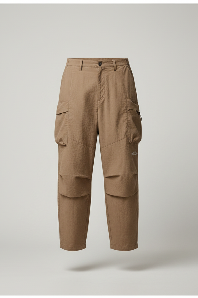 Pantalon Baggy Cargo Beige Tactique Ample Homme - Toile - vue 3