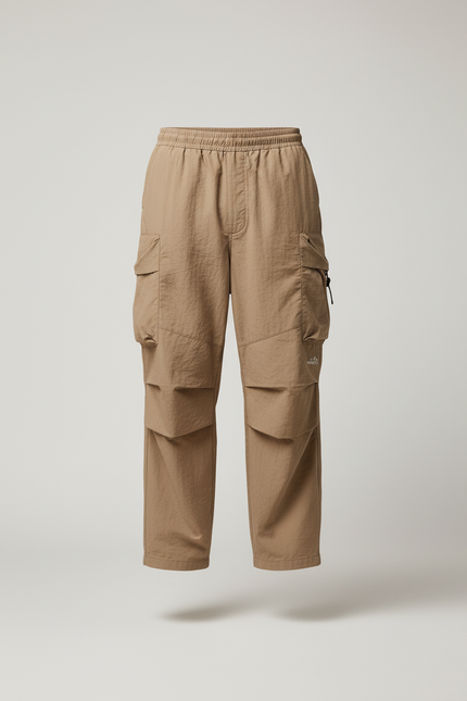 Pantalon Baggy Cargo Beige Décontracté Ample Homme - Polyester - vue 3