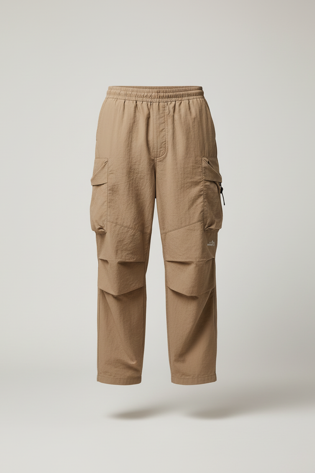 Pantalon Baggy Cargo Beige Décontracté Ample Homme - Polyester - vue 3