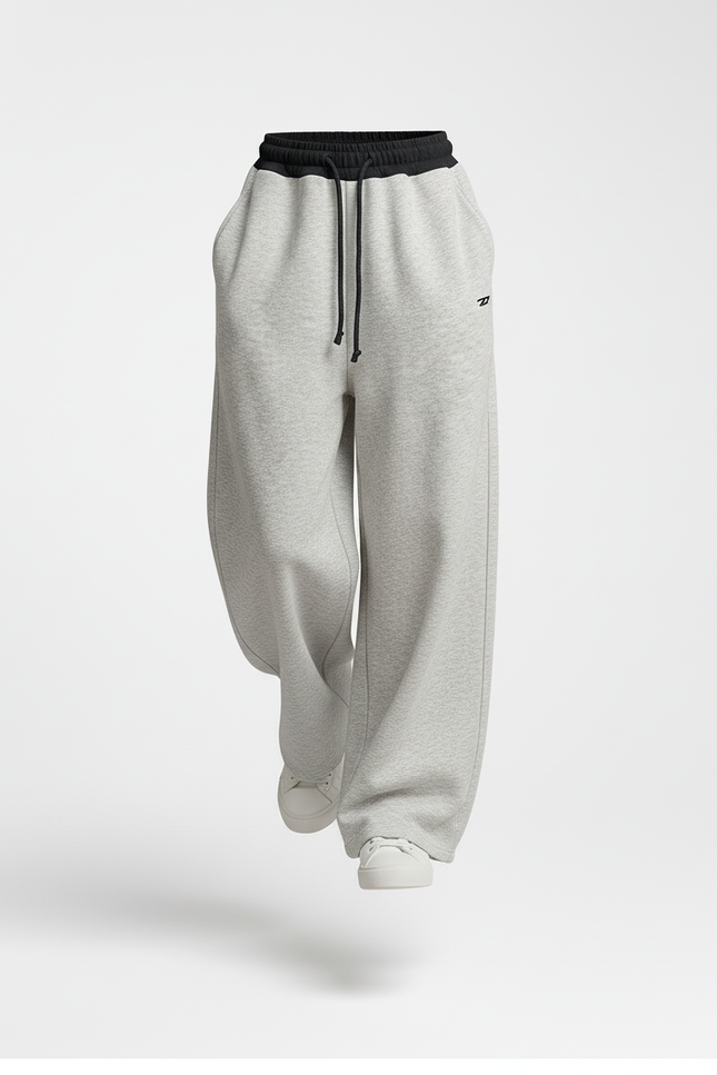 Pantalon Baggy Gris Ample Coton Sport Enfant - Molleton - vue 3
