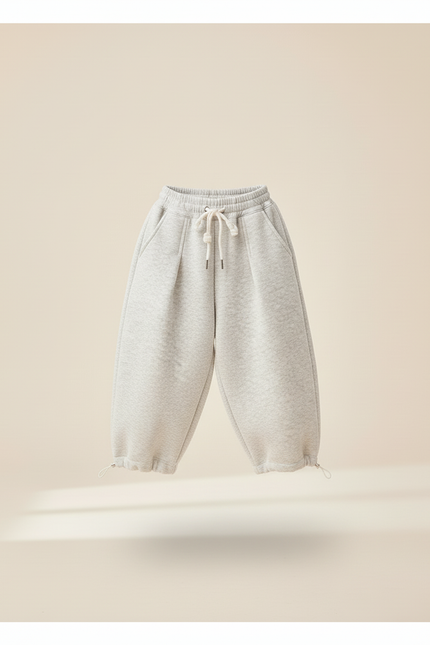 Pantalon Baggy Gris Molletonné Ample Enfant - vue 3