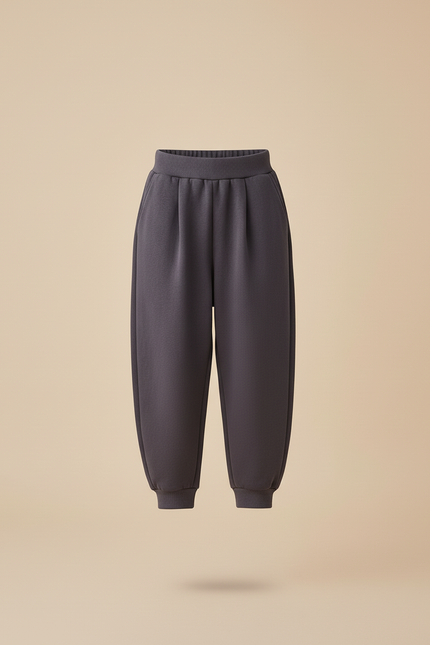 Pantalon Baggy Gris Foncé Molletonné Ample Confortable Enfant - vue 3