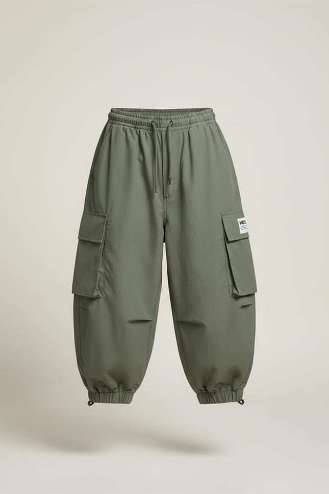 Pantalon Baggy Kaki Cargo Ample Décontracté Garçon - Polyester - vue 3