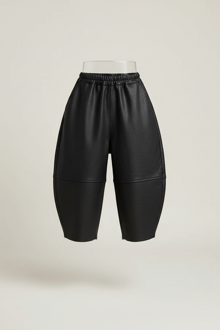 Pantalon Baggy Simili Cuir - Noir - vue 3
