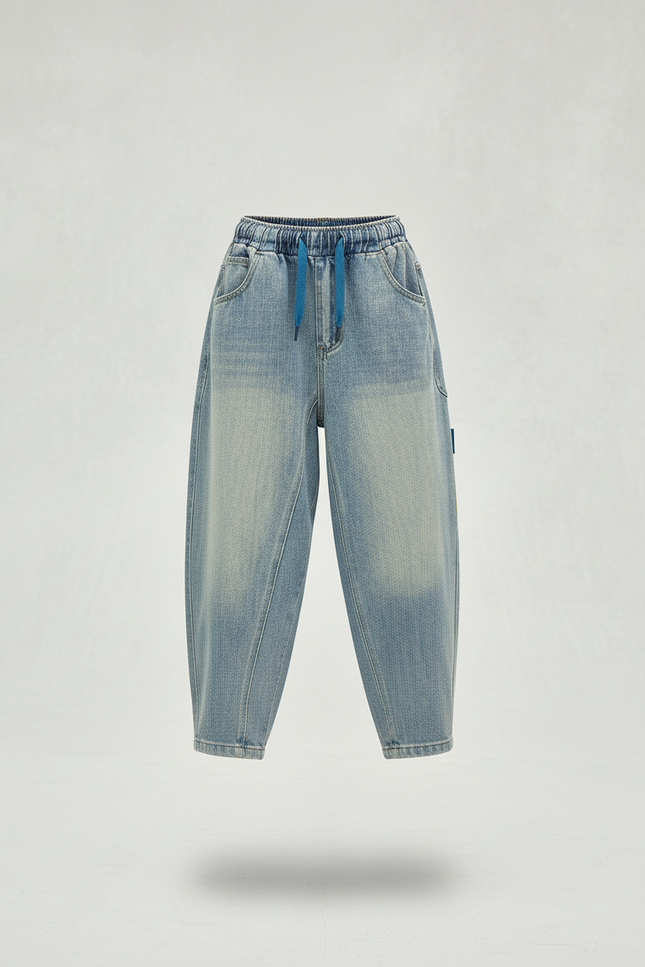 Pantalon Baggy Garçon Bleu Parachute - Jean - vue 3