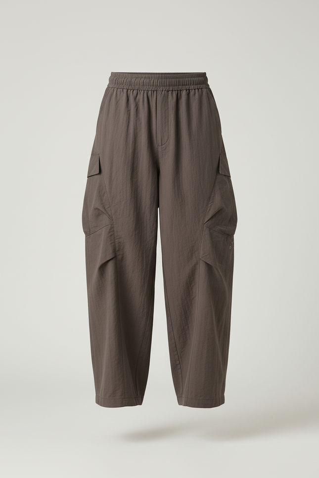 Pantalon Baggy Gris Foncé Cargo Ample Homme Streetwear - Polyester - vue 3