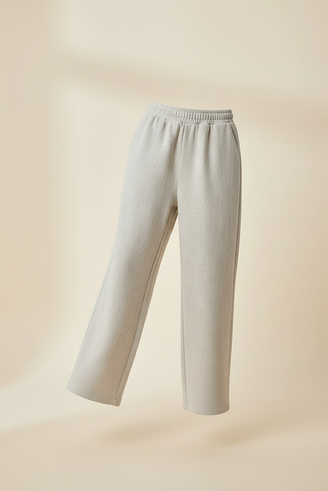 Pantalon Baggy Gris Clair Ample Décontracté Fille - Molleton - vue 3