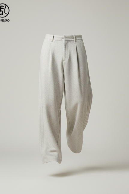 Pantalon Baggy Gris Clair Ample Décontracté Homme - Molleton - vue 3