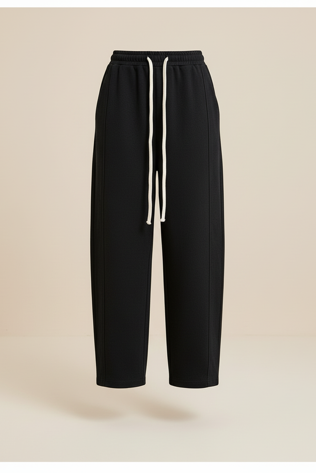Pantalon Baggy Noir Ample Confortable Décontracté Fille - Molleton - vue 3