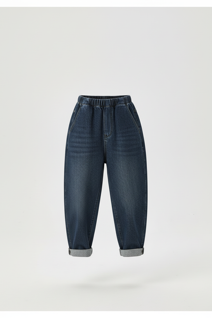 Pantalon Baggy Jean Denim Bleu Ample Garçon Décontracté - vue 3