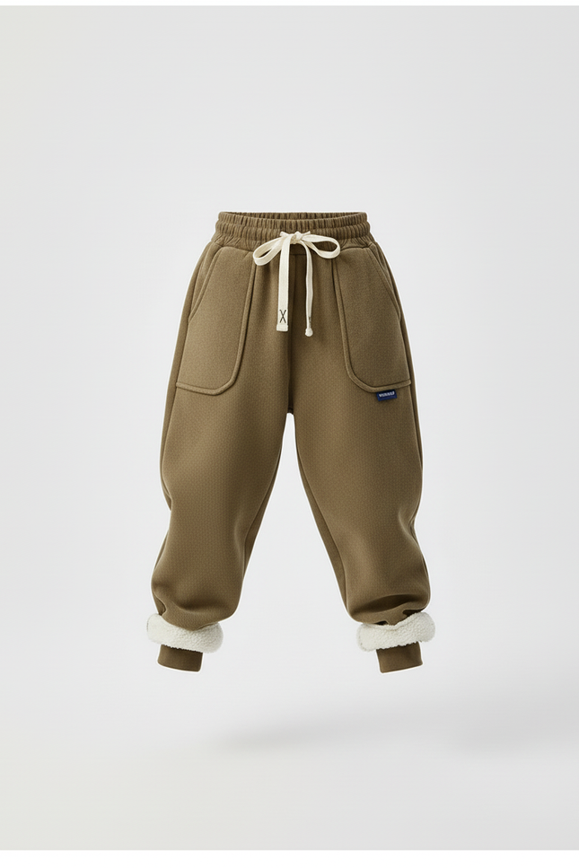 Pantalon Baggy Kaki Molletonné Chaud Doublé Hiver - vue 3