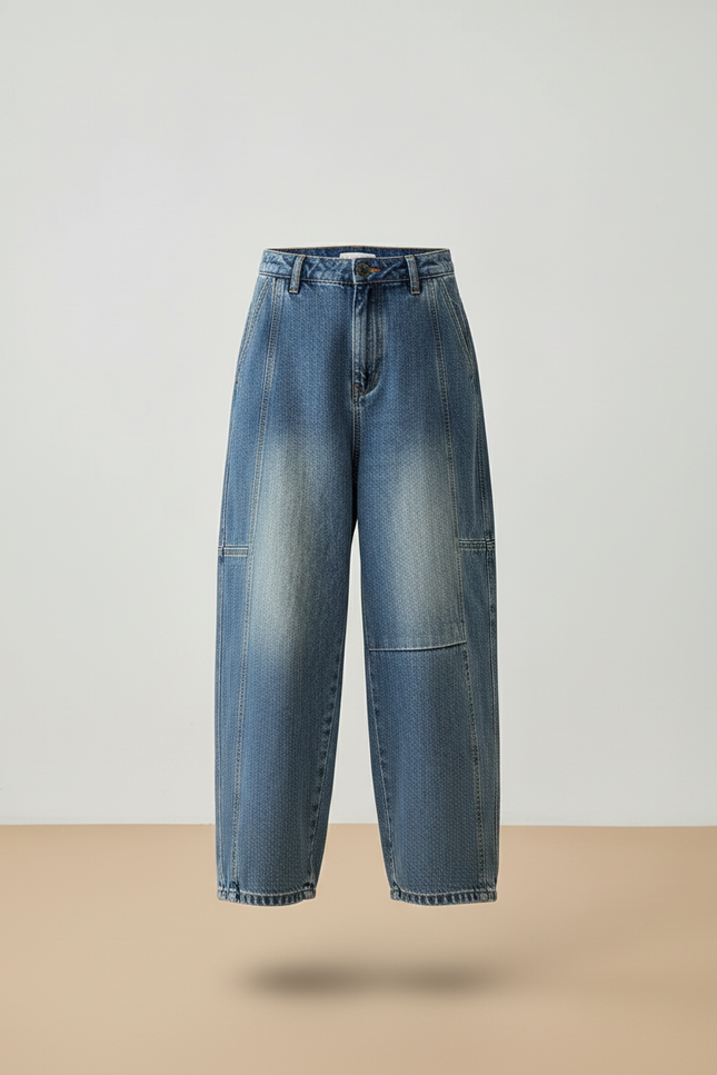Pantalon Baggy Denim Bleu Large Décontracté Garçon - Jean - vue 3