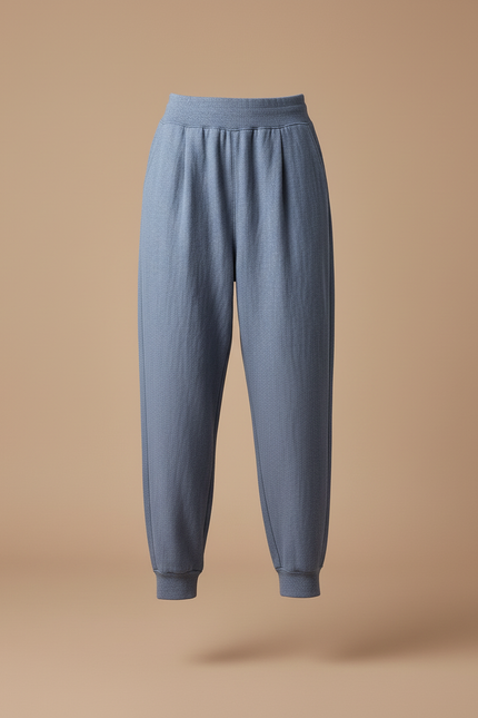 Pantalon Baggy Bleu Coton Ample Confortable Décontracté - Molleton - vue 3