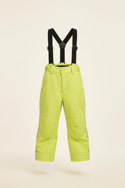 Pantalon Baggy Jaune Bretelles Imperméable Ski Enfant - Polyester - vue 3