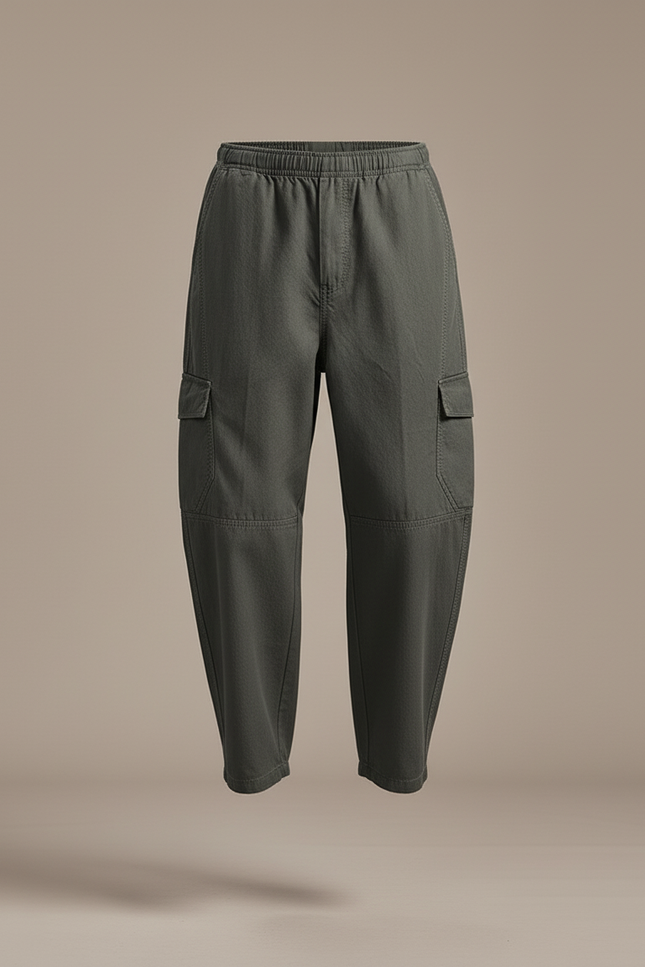 Pantalon Baggy Homme Kaki - Toile - vue 3