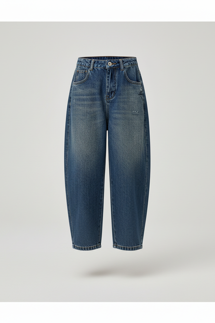 Pantalon Baggy Jean Bleu Dégradé Ample Décontracté Enfant - vue 3