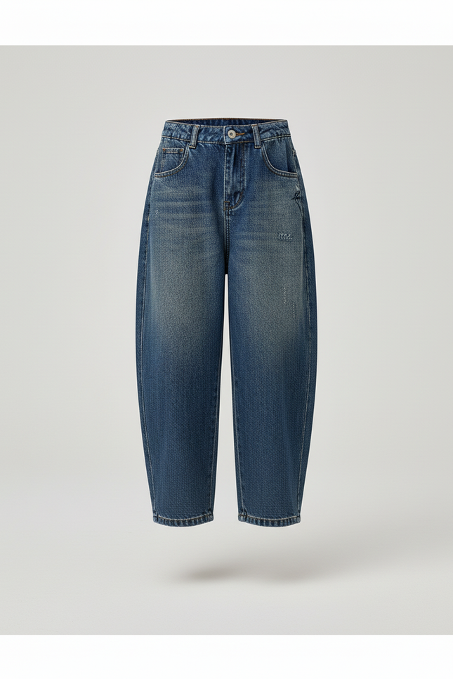 Pantalon Baggy Jean Bleu Dégradé Ample Décontracté Enfant - vue 3