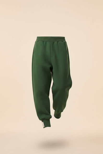 Pantalon Baggy Vert Ample Décontracté Homme Molletonné - vue 3