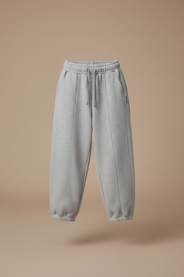 Pantalon Baggy Gris Molleton Ample Garçon Décontracté Confortable - vue 3