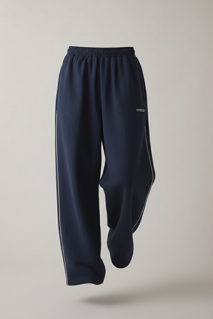Pantalon Baggy Bleu Marine Ample Décontracté Sport - Molleton - vue 3