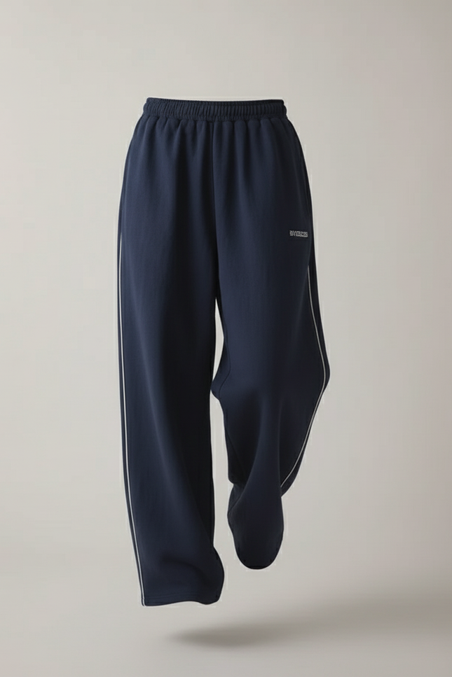 Pantalon Baggy Bleu Marine Ample Décontracté Sport - Molleton - vue 3