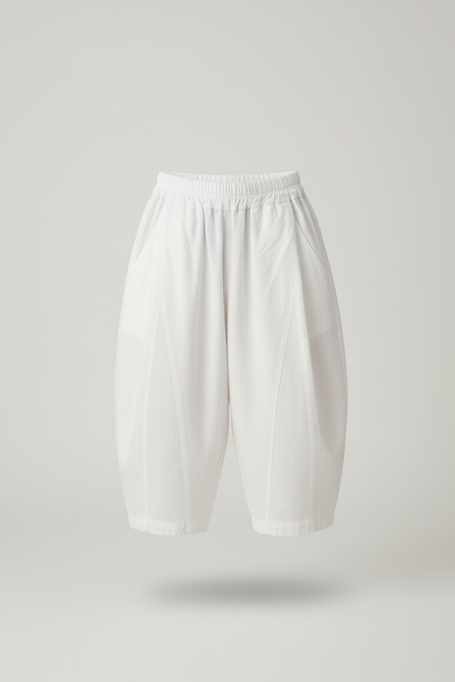 Pantalon Baggy Blanc Ample Coton Enfant Décontracté - vue 3