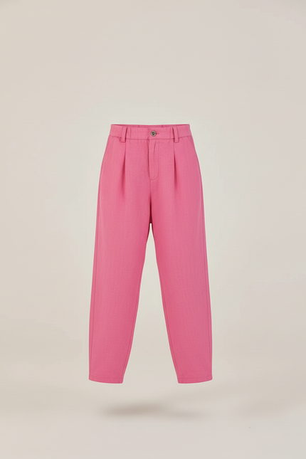 Pantalon Baggy Rose Ample Décontracté Lin Enfant - vue 3