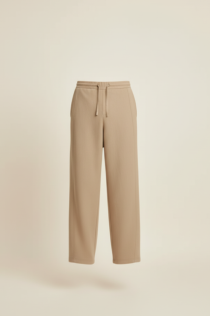 Pantalon Baggy Beige Tricoté Ample Décontracté Homme - Molleton - vue 3