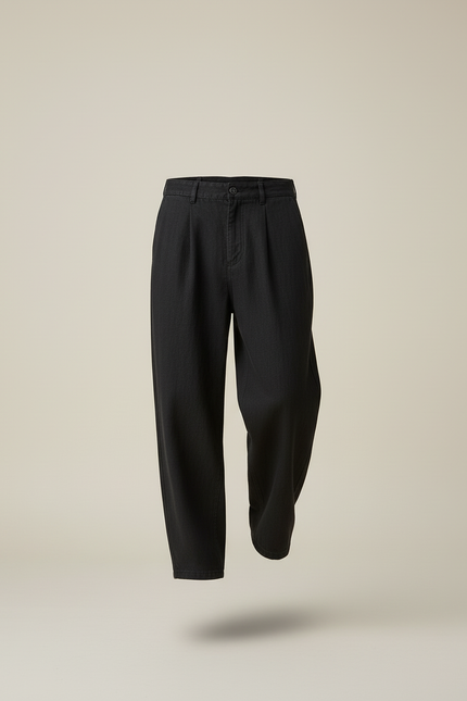 Pantalon Baggy Noir Ample Décontracté Denim Homme - Jean - vue 3