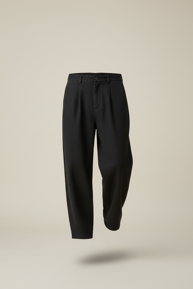 Pantalon Baggy Noir Ample Décontracté Denim Homme - Jean - vue 3