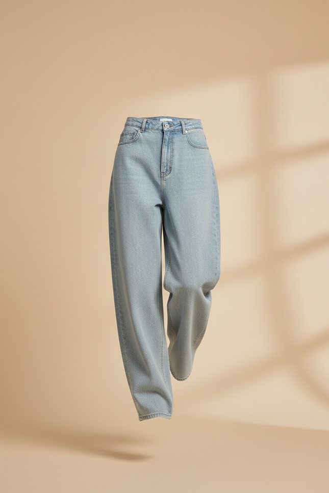 Pantalon Baggy Jean Clair Ample Décontracté Femme - Bleu - vue 3