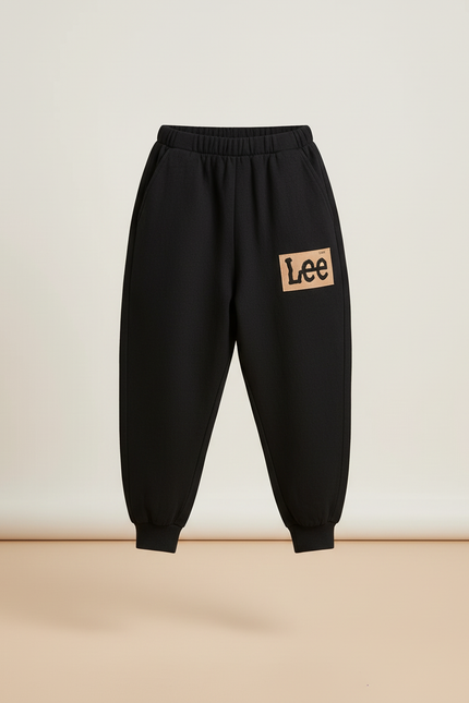 Pantalon Baggy Noir Ample Molletonné Logo Enfant - vue 3