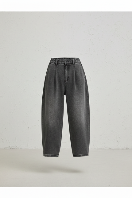 Pantalon Baggy Gris Foncé Denim Ample Garçon Décontracté - Jean - vue 3